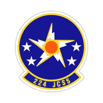 224th Joint Communications Support Squadron (U.S. Air Force) STICKER Vinyl Kiss-Cut Decal 4 Inch White - The Sticker Space