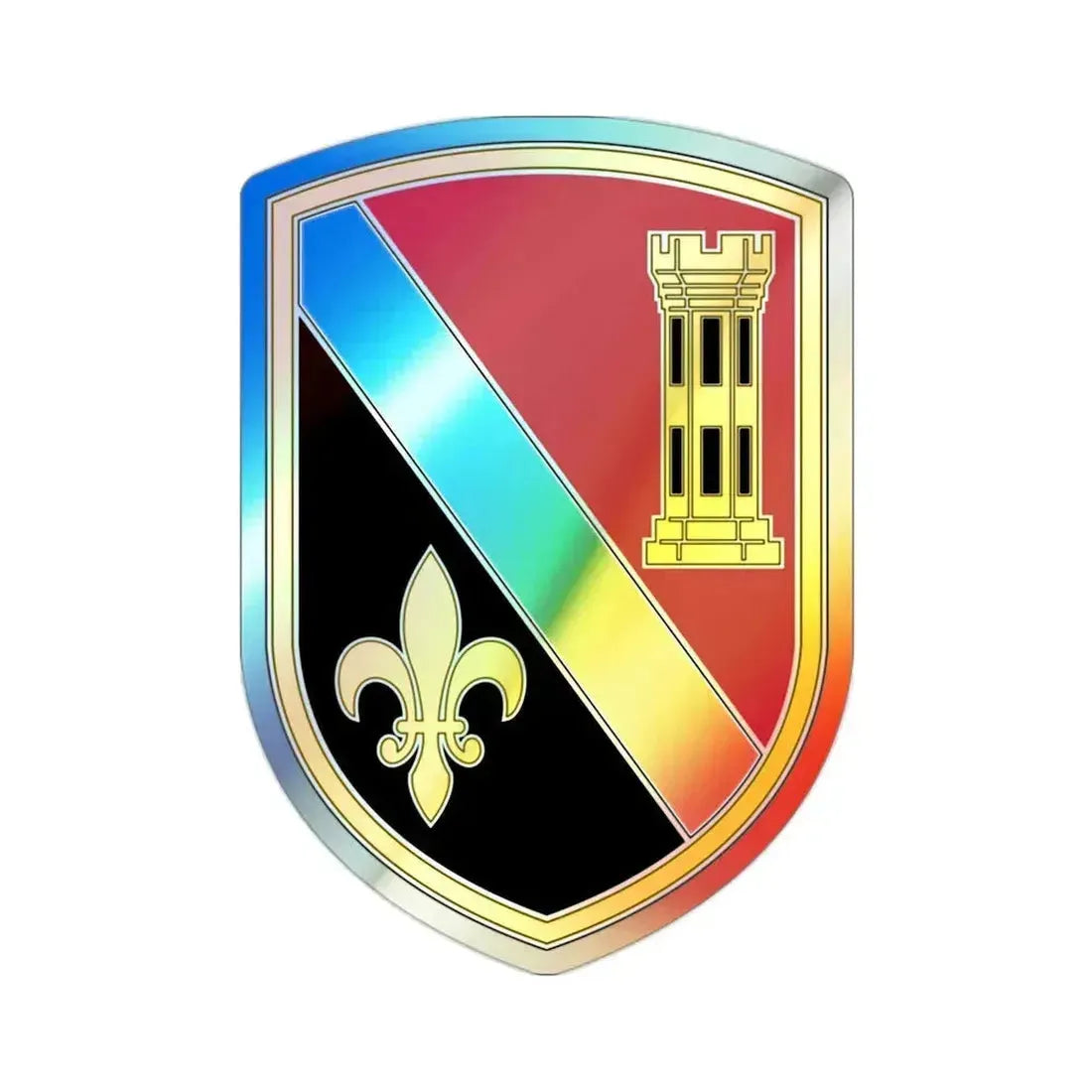 225 Engineer Brigade (U.S. Army) Holographic STICKER Die-Cut Vinyl Decal 2 Inch Holographic - The Sticker Space