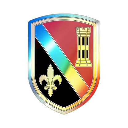 225 Engineer Brigade (U.S. Army) Holographic STICKER Die-Cut Vinyl Decal 5 Inch Holographic - The Sticker Space