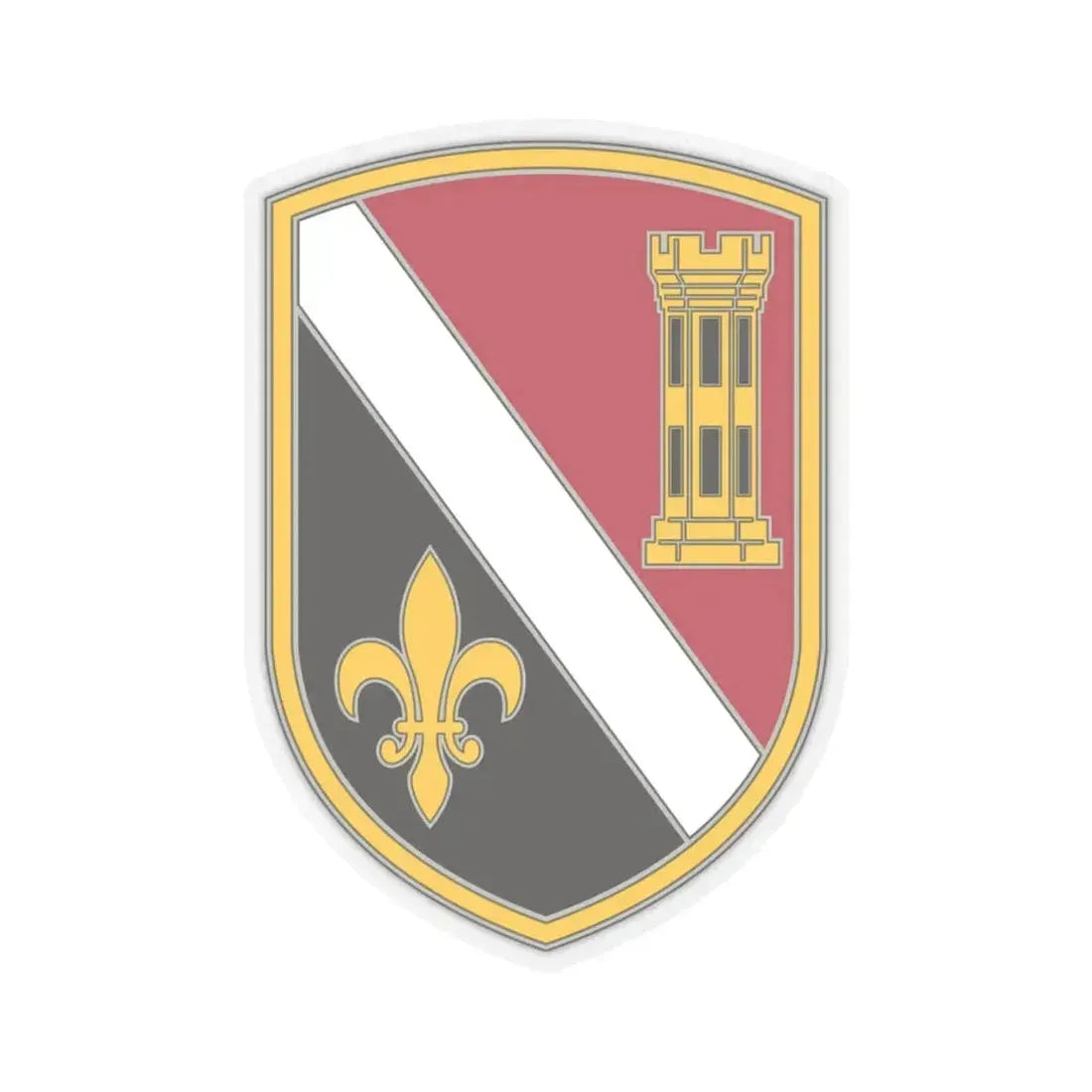 225 Engineer Brigade (U.S. Army) STICKER Vinyl Kiss-Cut Decal 4 Inch Transparent - The Sticker Space