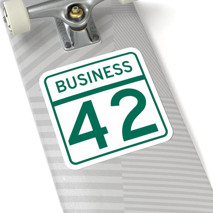 MD Route 42 Business (Maryland) (Road Sign) STICKER Vinyl Kiss-Cut Decal