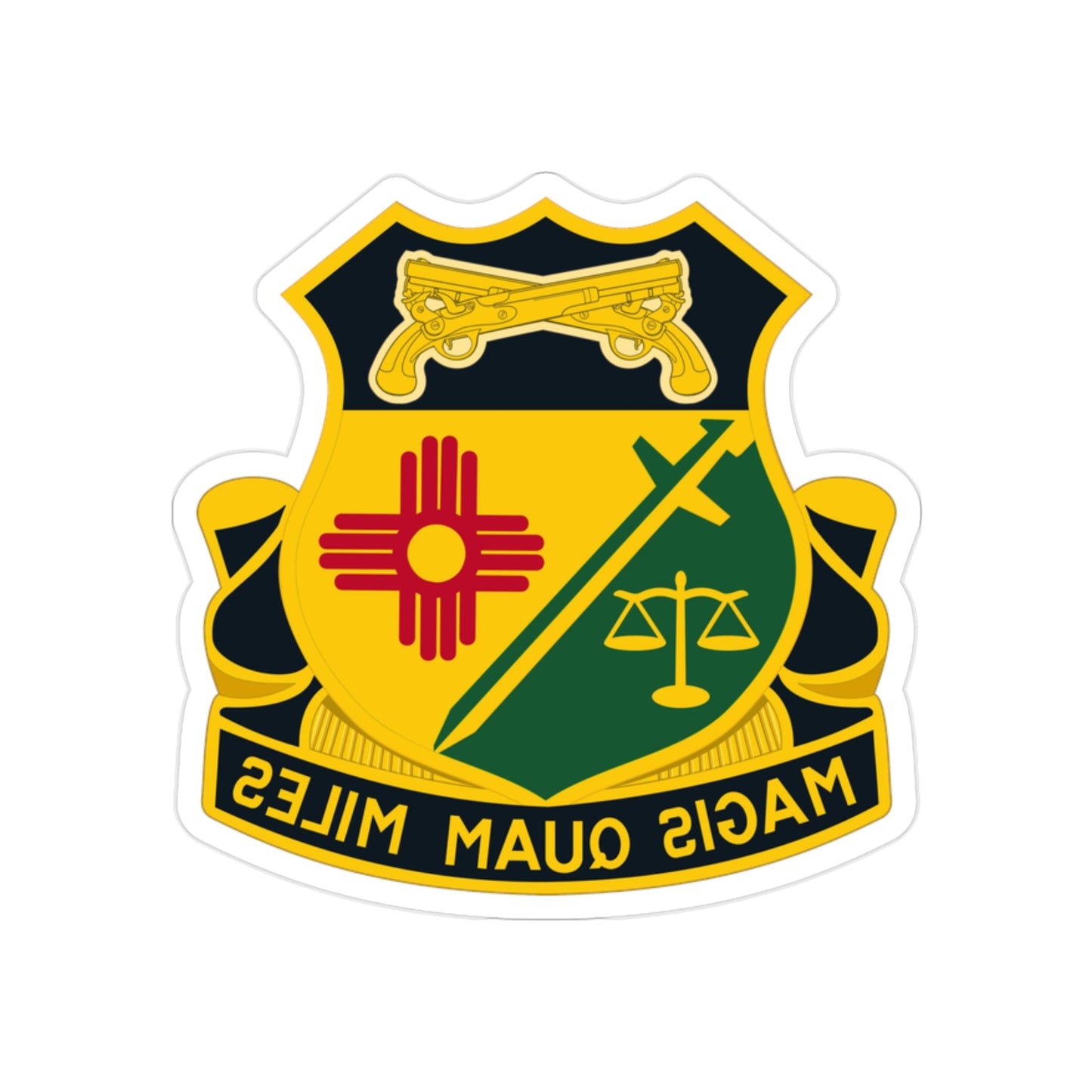 226 Military Police Battalion (U.S. Army) REVERSE PRINT Transparent STICKER-2" × 2"-The Sticker Space