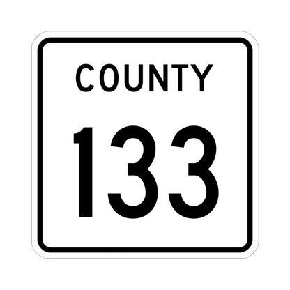 County 133 square (Minnesota) (Road Sign) STICKER Vinyl Kiss-Cut Decal