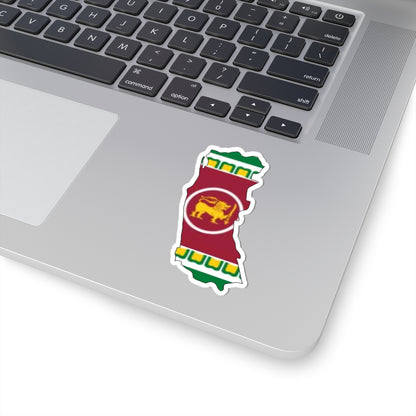 Western Province Flag-map (Sri Lanka) STICKER Vinyl Kiss-Cut Decal