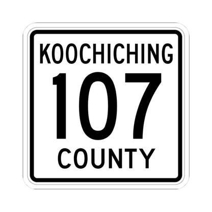 Koochiching County 107 MN (Minnesota) (Road Sign) STICKER Vinyl Kiss-Cut Decal