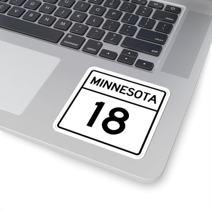 MN-18 1948 (Minnesota) (Road Sign) STICKER Vinyl Kiss-Cut Decal