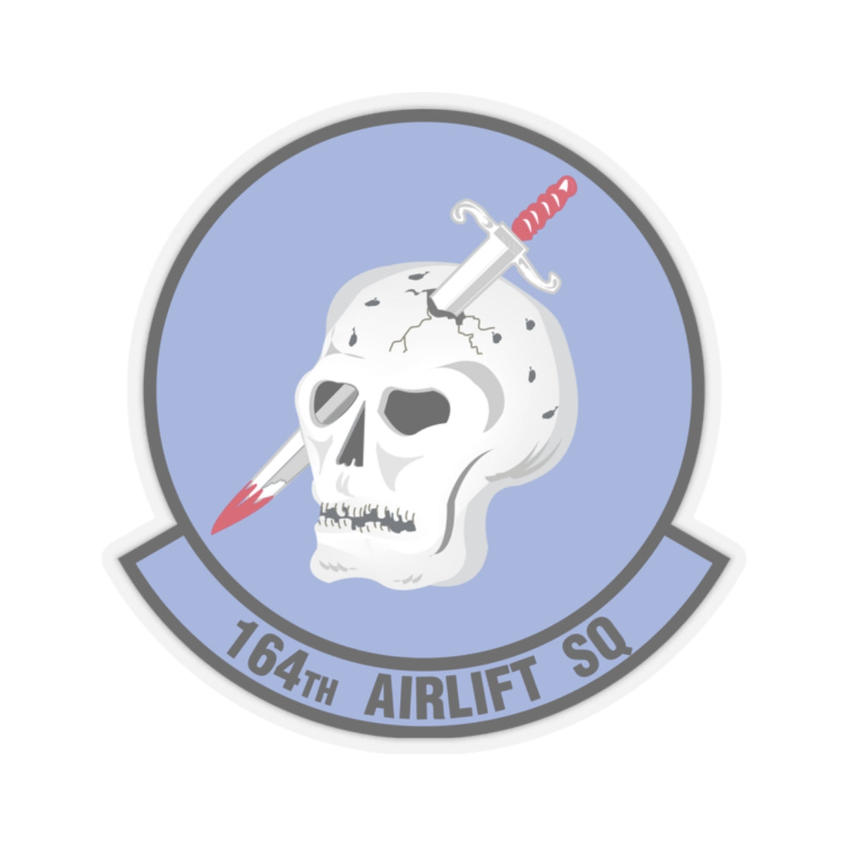 164 Airlift Squadron (U.S. Air Force) STICKER Vinyl Kiss-Cut Decal-2" × 2"-Transparent-The Sticker Space