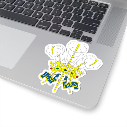 Badge of the Prince of Wales (United Kingdom) (Coat of Arms) STICKER Vinyl Kiss-Cut Decal