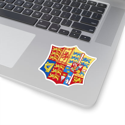 Arms of Alexandra of Denmark (Denmark) (Coat of Arms) STICKER Vinyl Kiss-Cut Decal