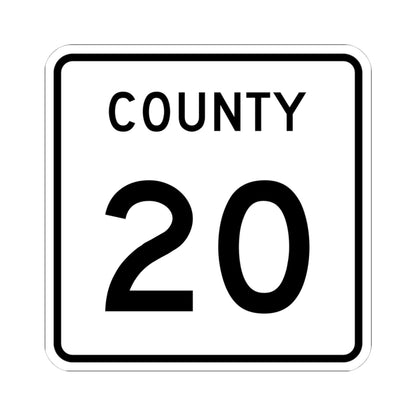 County 20 square (Minnesota) (Road Sign) STICKER Vinyl Kiss-Cut Decal
