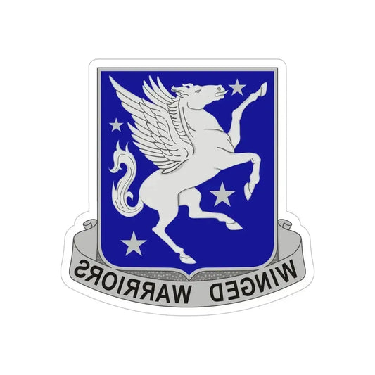 228 Aviation Regiment (U.S. Army) REVERSE PRINT Transparent Die-Cut STICKER 6 Inch Die-Cut Transparent - The Sticker Space