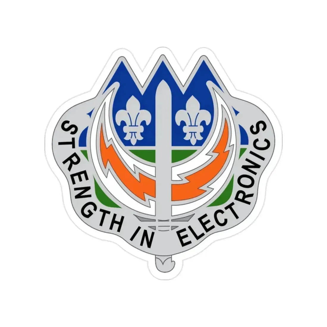 228 Signal Brigade 2 (U.S. Army) Transparent STICKER Die-Cut Vinyl Decal 2 Inch - The Sticker Space