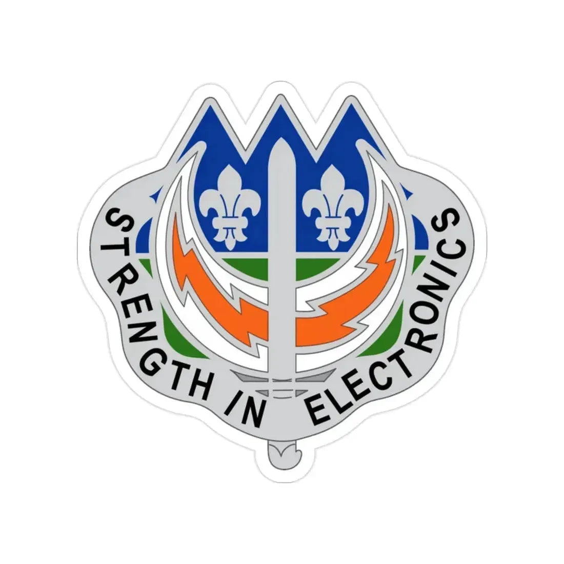 228 Signal Brigade 2 (U.S. Army) Transparent STICKER Die-Cut Vinyl Decal 2 Inch - The Sticker Space