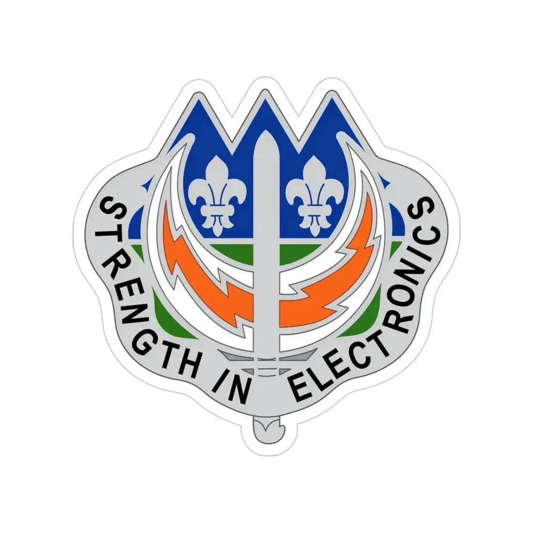 228 Signal Brigade 2 (U.S. Army) Transparent STICKER Die-Cut Vinyl Decal 4 Inch - The Sticker Space