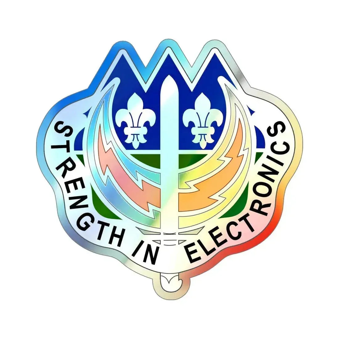228 Signal Brigade v2 (U.S. Army) Holographic STICKER Die-Cut Vinyl Decal 6 Inch Holographic - The Sticker Space