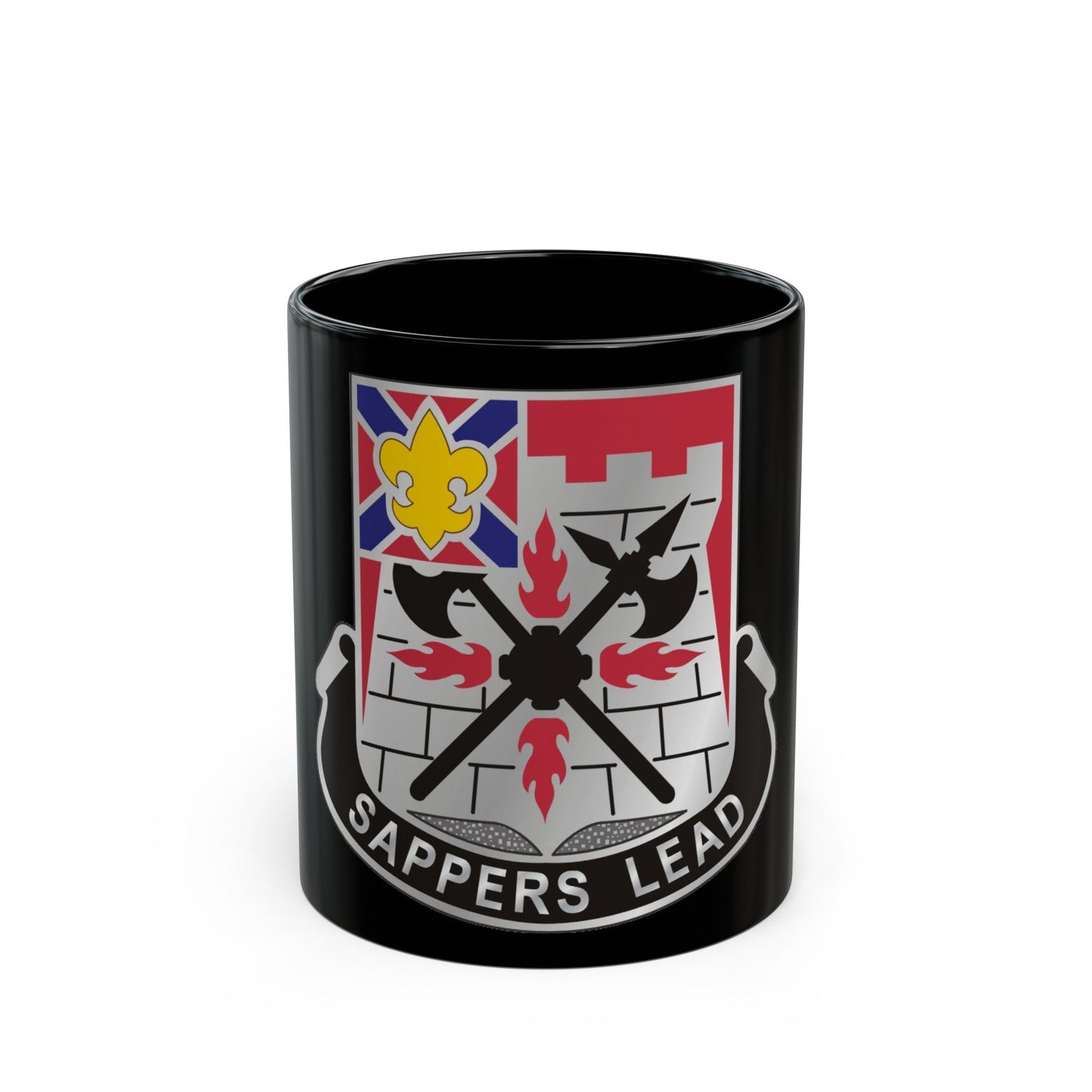 229 Engineer Battalion (U.S. Army) Black Coffee Mug-11oz-The Sticker Space