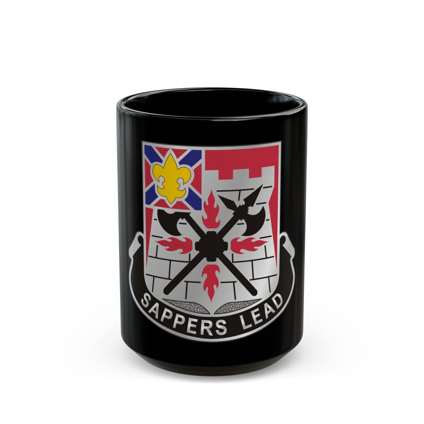 229 Engineer Battalion (U.S. Army) Black Coffee Mug-15oz-The Sticker Space