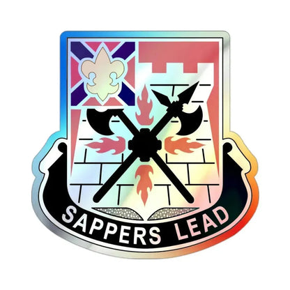 229 Engineer Battalion (U.S. Army) Holographic STICKER Die-Cut Vinyl Decal - The Sticker Space