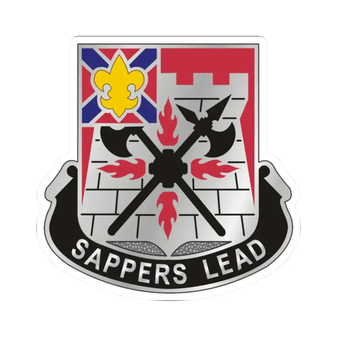 229 Engineer Battalion (U.S. Army) STICKER Vinyl Kiss-Cut Decal 2 Inch White - The Sticker Space