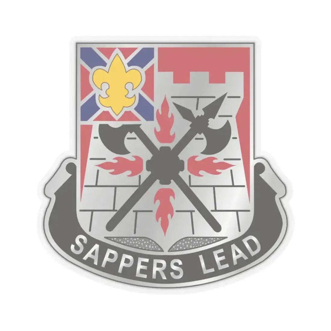 229 Engineer Battalion (U.S. Army) STICKER Vinyl Kiss-Cut Decal 3 Inch Transparent - The Sticker Space