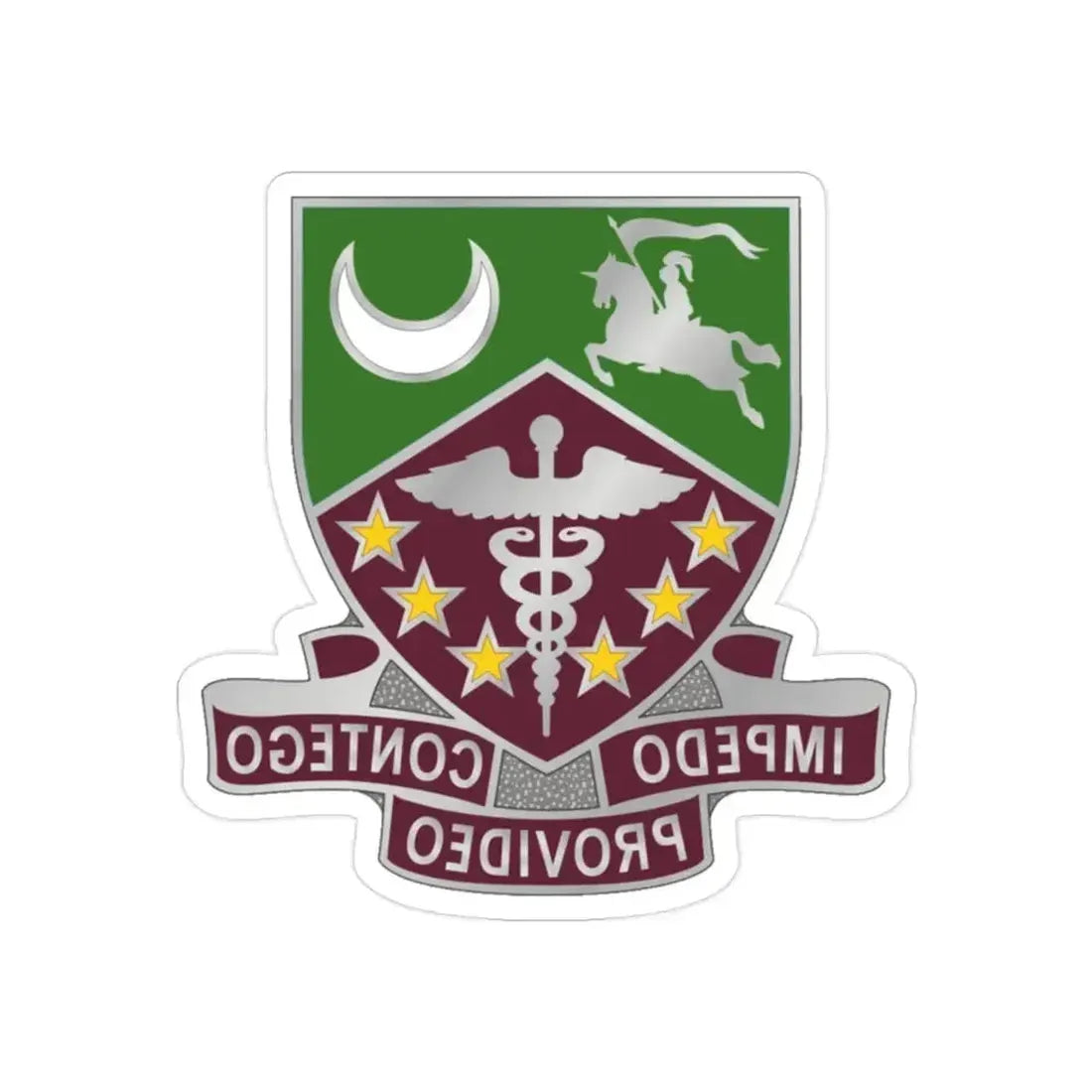 229 Medical Battalion (U.S. Army) REVERSE PRINT Transparent Die-Cut STICKER 2 Inch Die-Cut Transparent - The Sticker Space