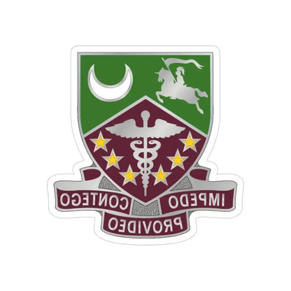 229 Medical Battalion (U.S. Army) REVERSE PRINT Transparent Die-Cut STICKER 3 Inch Die-Cut Transparent - The Sticker Space