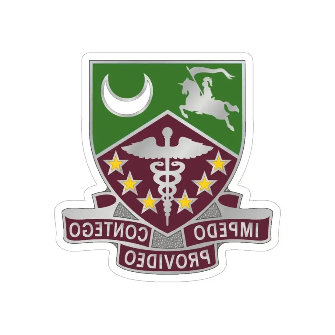 229 Medical Battalion1 (U.S. Army) REVERSE PRINT Transparent Die-Cut STICKER 6 Inch Die-Cut Transparent - The Sticker Space