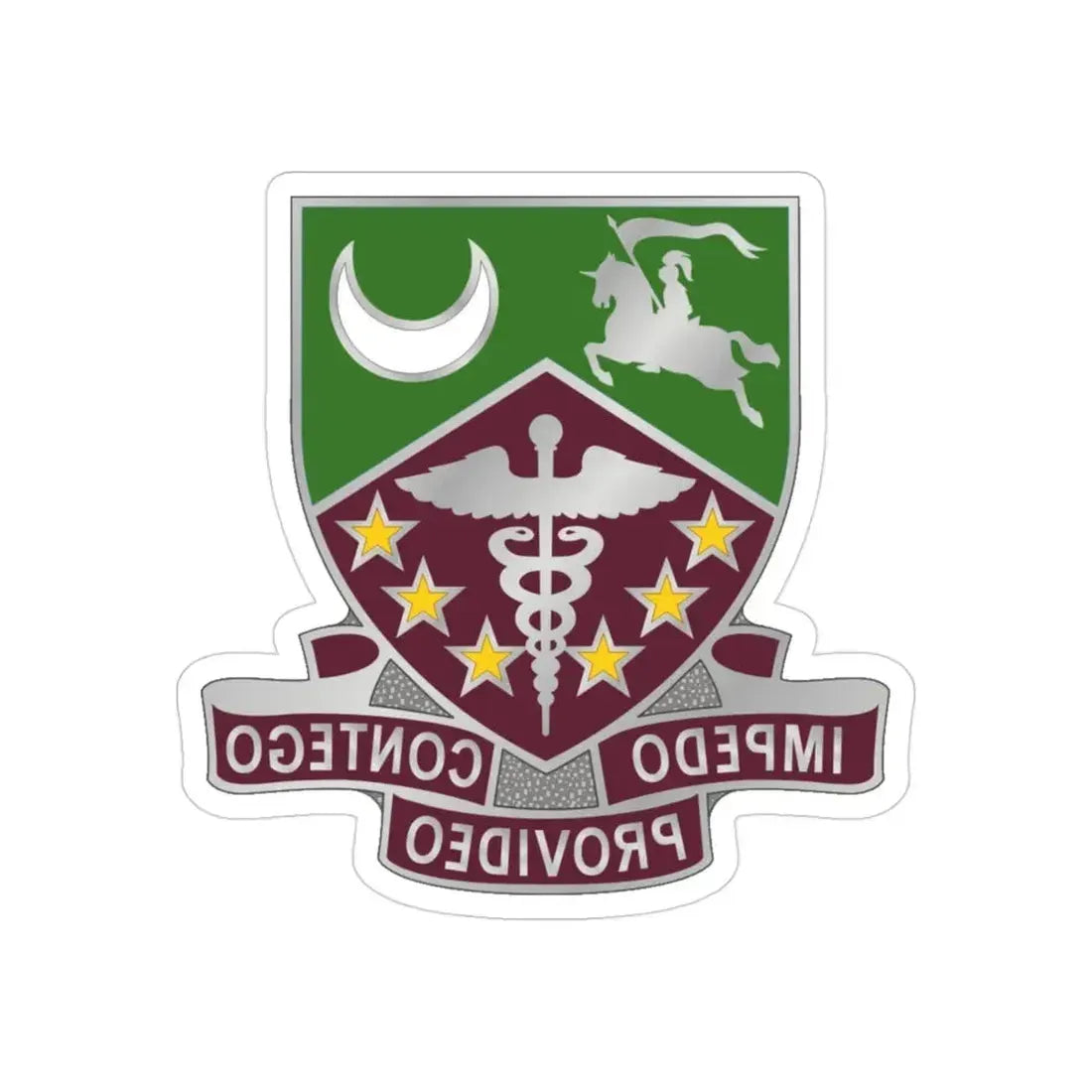 229 Medical Battalion1 (U.S. Army) REVERSE PRINT Transparent Die-Cut STICKER - The Sticker Space