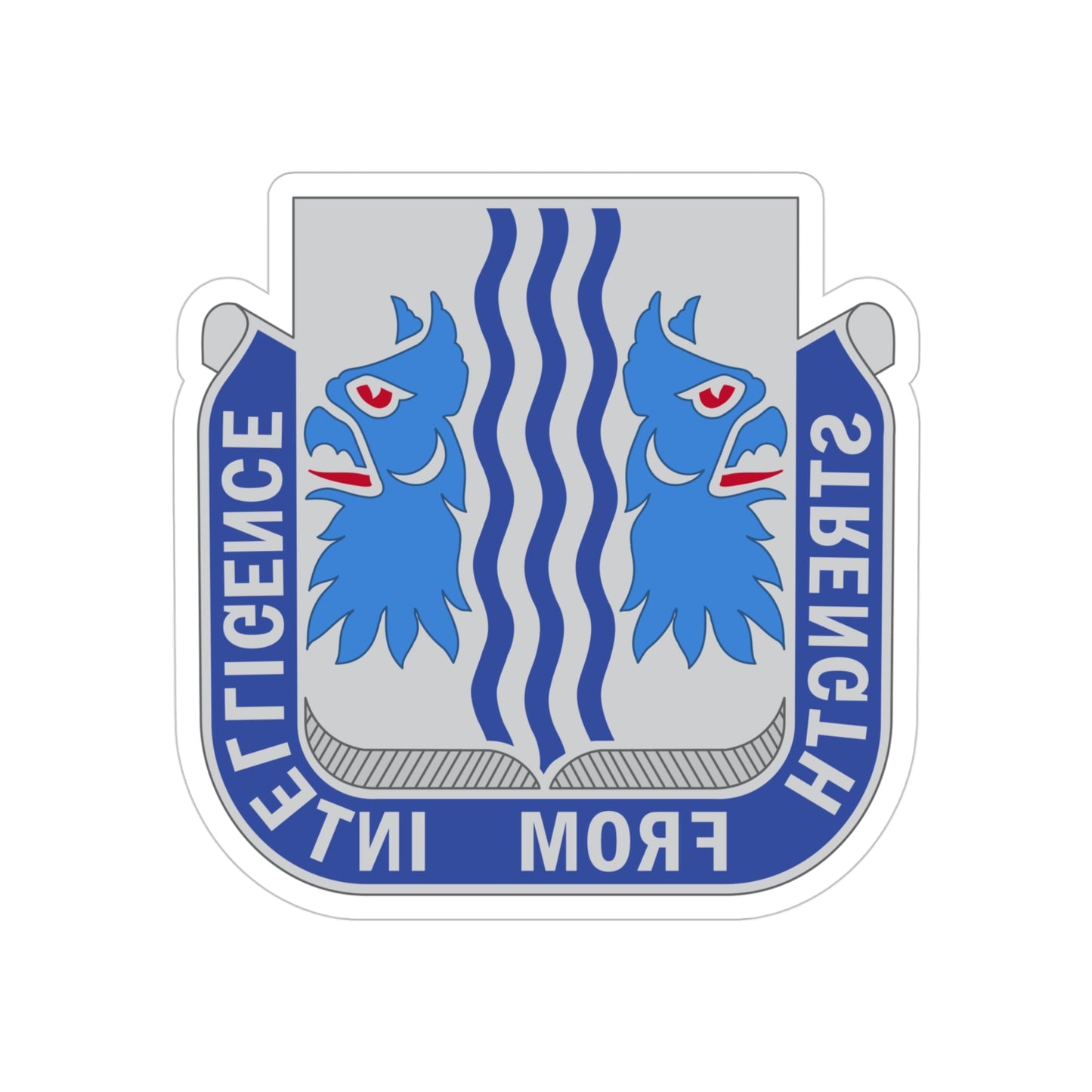 229 Military Intelligence Battalion (U.S. Army) REVERSE PRINT Transparent STICKER-4" × 4"-The Sticker Space