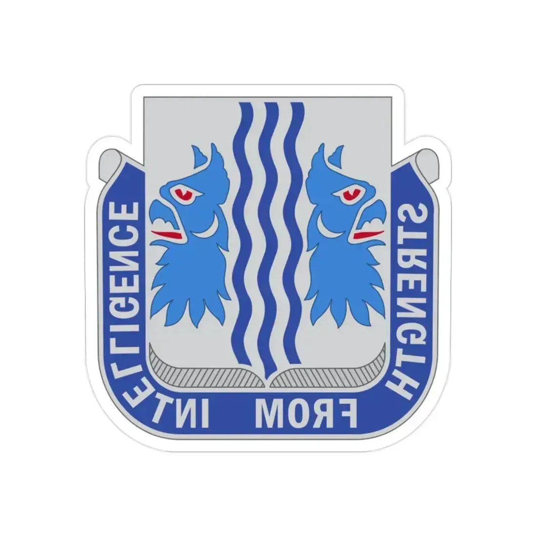 229 Military Intelligence Battalion (U.S. Army) REVERSE PRINT Transparent Die-Cut STICKER 2 Inch Die-Cut Transparent - The Sticker Space