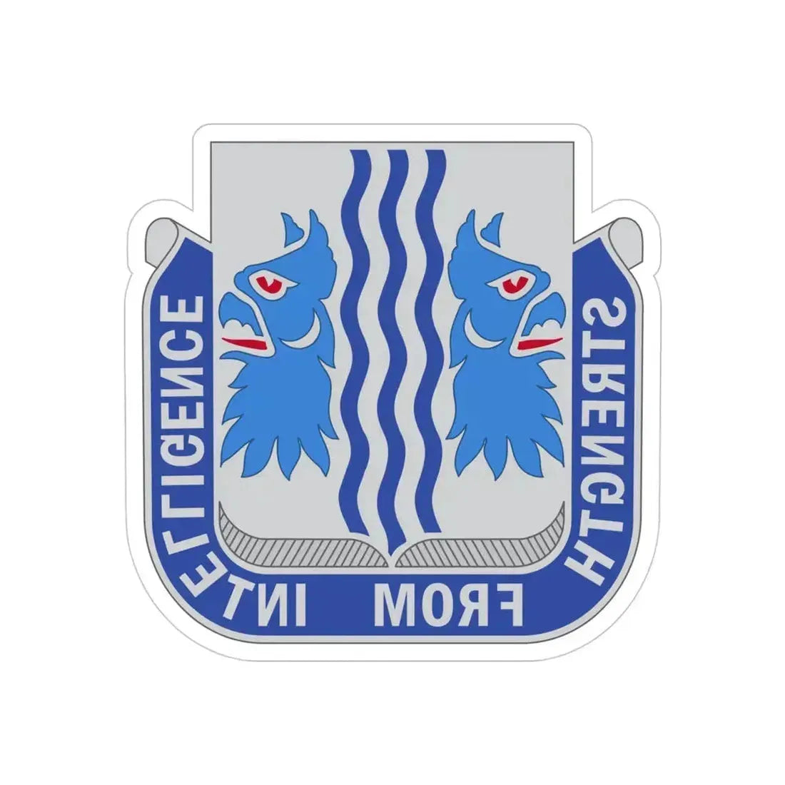 229 Military Intelligence Battalion (U.S. Army) REVERSE PRINT Transparent Die-Cut STICKER 4 Inch Die-Cut Transparent - The Sticker Space
