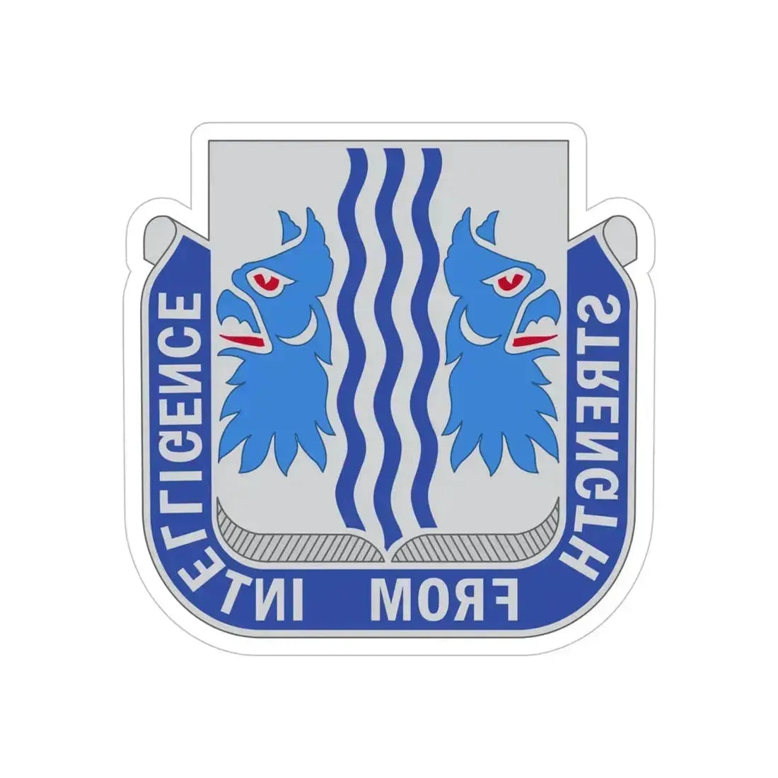 229 Military Intelligence Battalion (U.S. Army) REVERSE PRINT Transparent Die-Cut STICKER 5 Inch Die-Cut Transparent - The Sticker Space