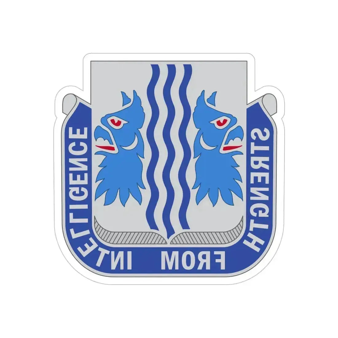 229 Military Intelligence Battalion (U.S. Army) REVERSE PRINT Transparent Die-Cut STICKER 6 Inch Die-Cut Transparent - The Sticker Space