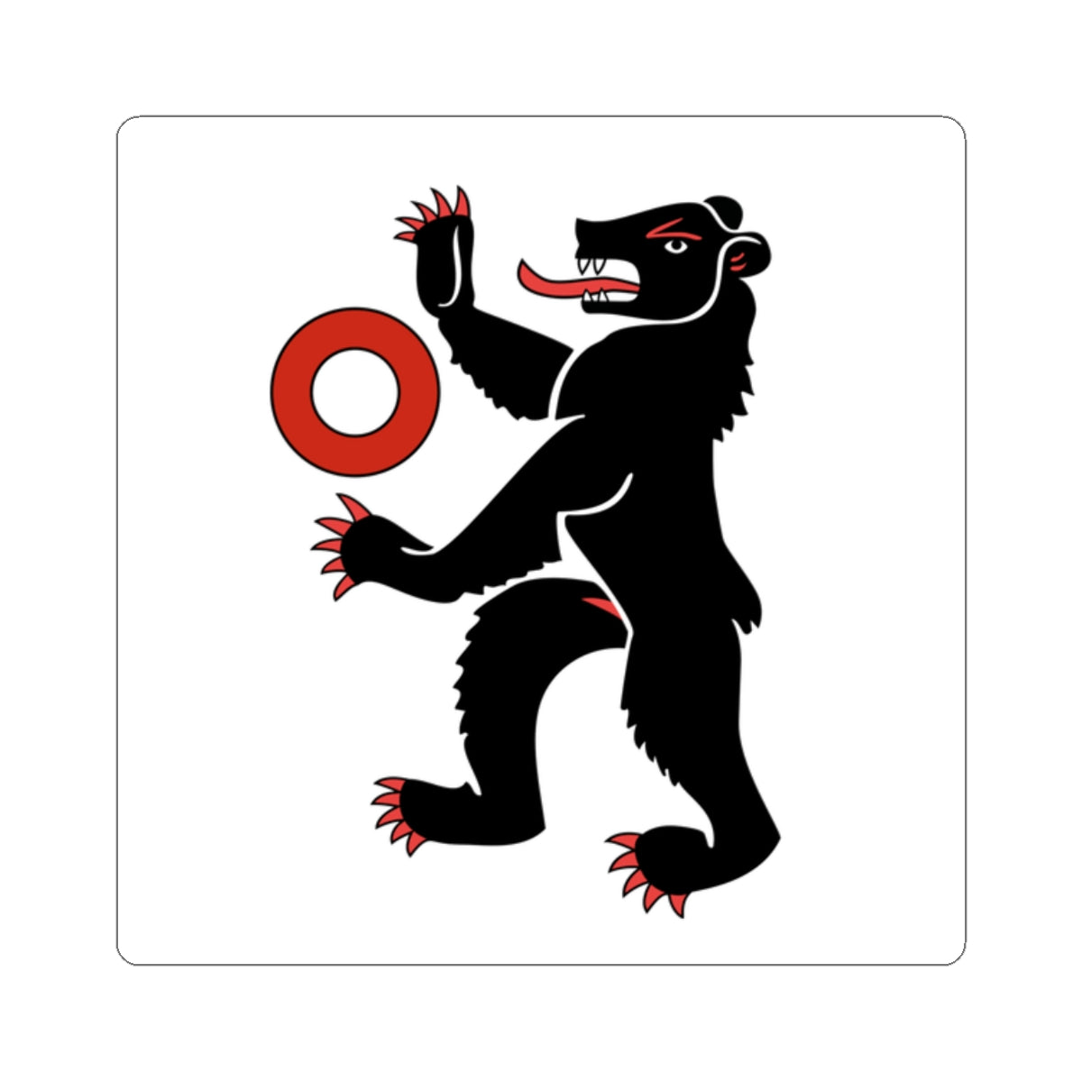 CHE Appenzell Flag (Switzerland) STICKER Vinyl Kiss-Cut Decal