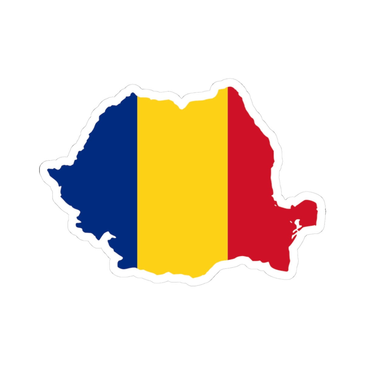 Flag map of Romania (Oman) STICKER Vinyl Kiss-Cut Decal