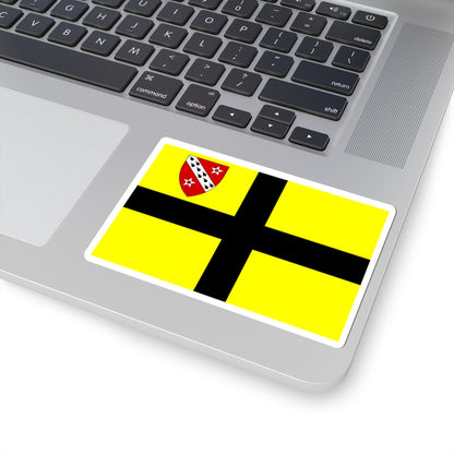 Flag of St David early with Diocese of Bangor Shield in Canton (United Kingdom) STICKER Vinyl Kiss-Cut Decal
