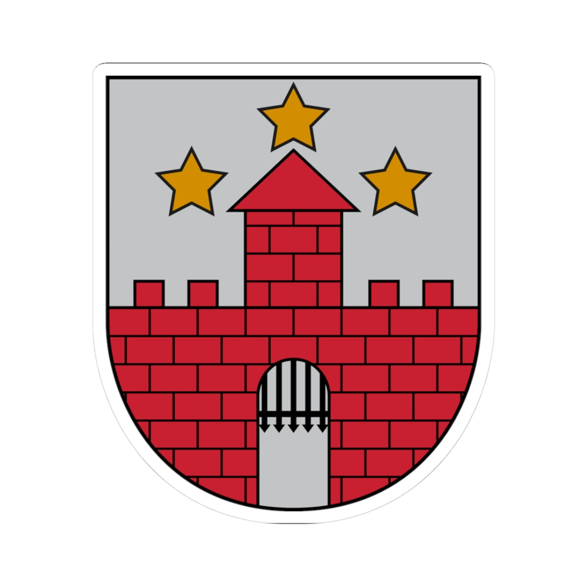 Aizpute COA (Latvia) (Coat of Arms) STICKER Vinyl Kiss-Cut Decal