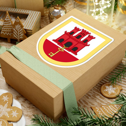 Arms of Gibraltar (United Kingdom) (Coat of Arms) STICKER Vinyl Kiss-Cut Decal