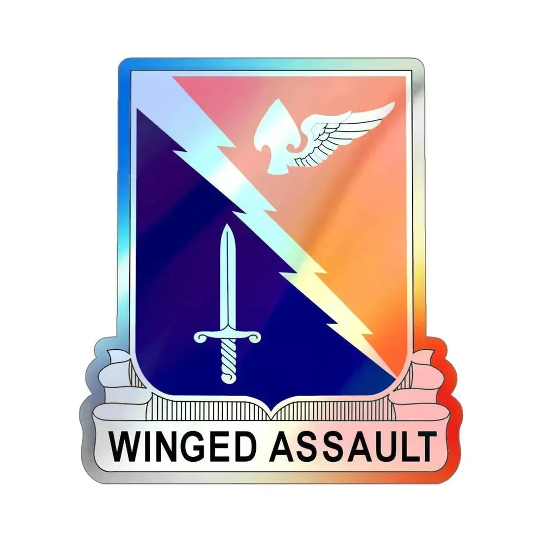 229th Aviation Regiment (U.S. Army) Holographic STICKER Die-Cut Vinyl Decal 6 Inch Holographic - The Sticker Space