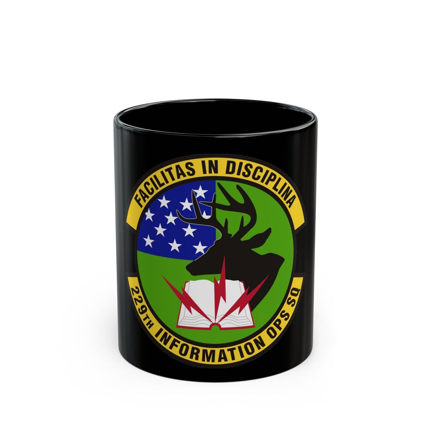 229th Information Operations Squadron (U.S. Air Force) Black Coffee Mug-11oz-The Sticker Space