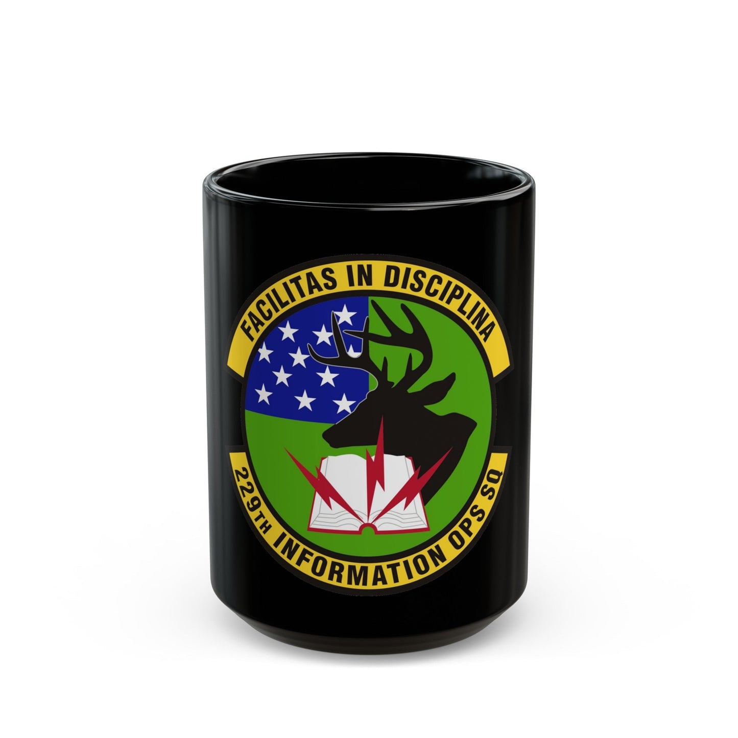 229th Information Operations Squadron (U.S. Air Force) Black Coffee Mug-15oz-The Sticker Space