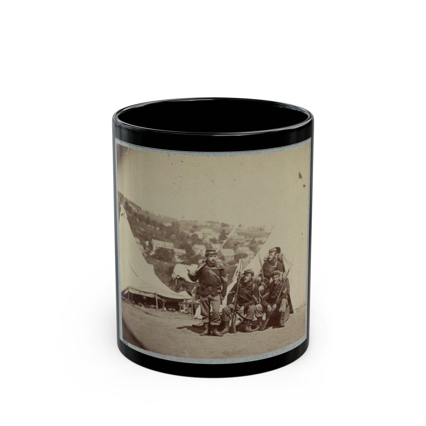 22d New York State Militia Near Harpers Ferry, Va., 1861 I.E.1862 001(2) (U.S. Civil War) Black Coffee Mug