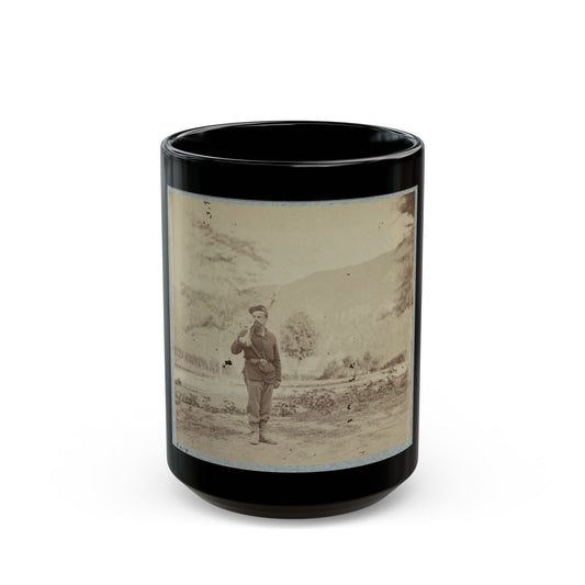 22d New York State Militia Near Harpers Ferry, Va., 1861 I.E.1862 002(2) (U.S. Civil War) Black Coffee Mug