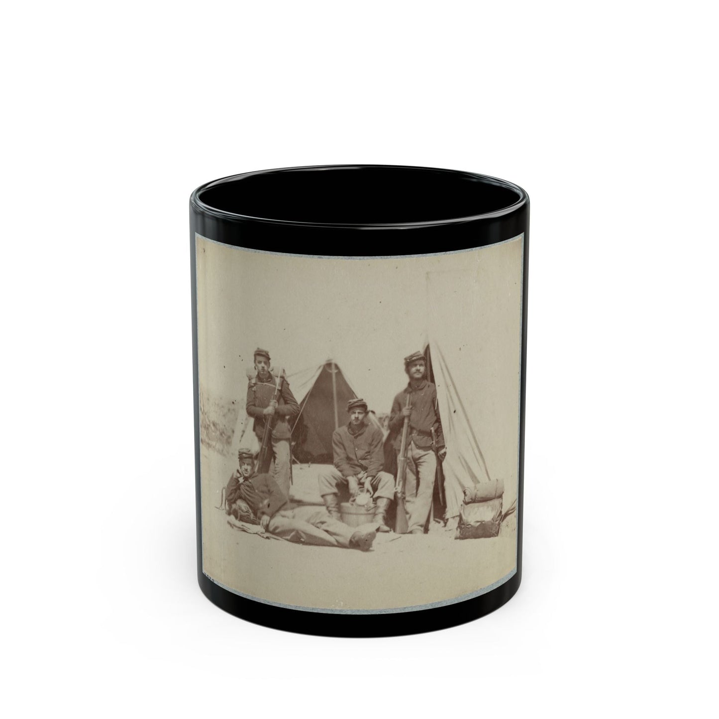 22d New York State Militia Near Harpers Ferry, Va., 1861 I.E.1862 003 (U.S. Civil War) Black Coffee Mug