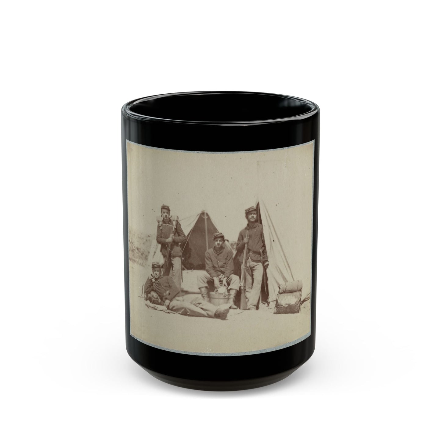 22d New York State Militia Near Harpers Ferry, Va., 1861 I.E.1862 003 (U.S. Civil War) Black Coffee Mug