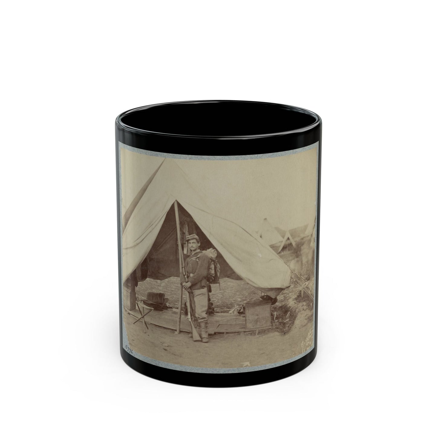 22d New York State Militia Near Harpers Ferry, Va., 1861 I.E.1862 005(2) (U.S. Civil War) Black Coffee Mug