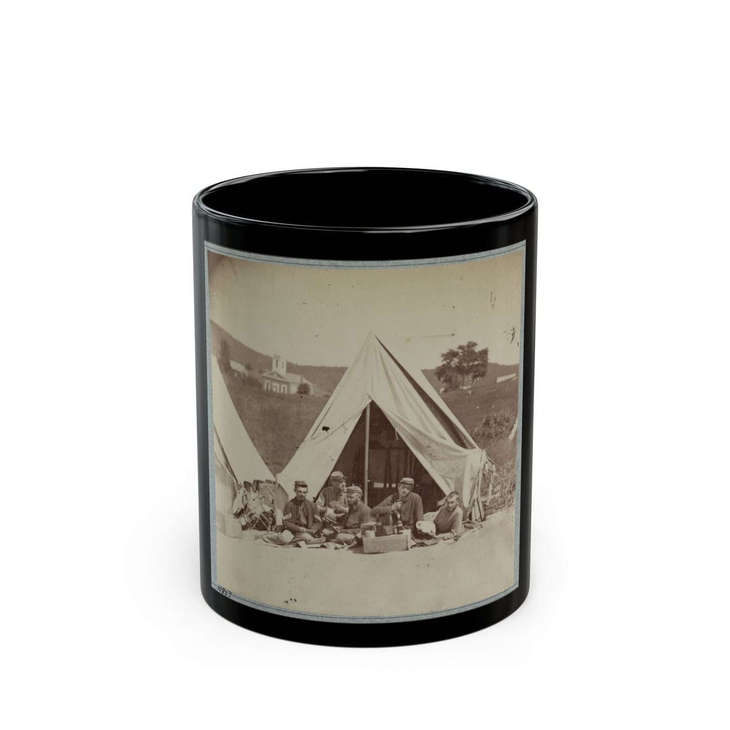 22d New York State Militia Near Harpers Ferry, Va., 1861 I.E.1862 006 (U.S. Civil War) Black Coffee Mug