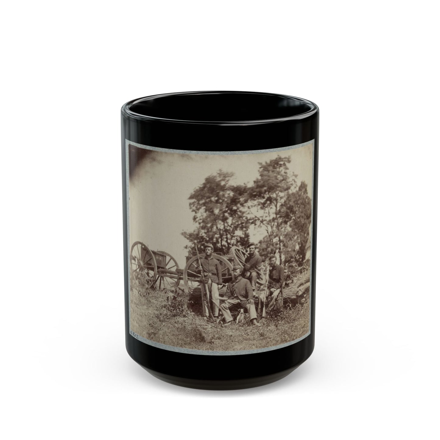 22d New York State Militia Near Harpers Ferry, Va., 1861 I.E.1862 016 (U.S. Civil War) Black Coffee Mug