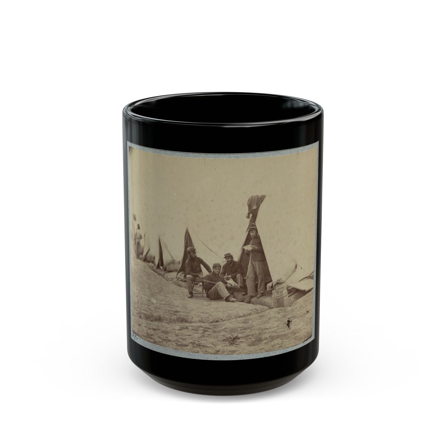 22d New York State Militia Near Harpers Ferry, Va., 1861 I.E.1862 019 (U.S. Civil War) Black Coffee Mug