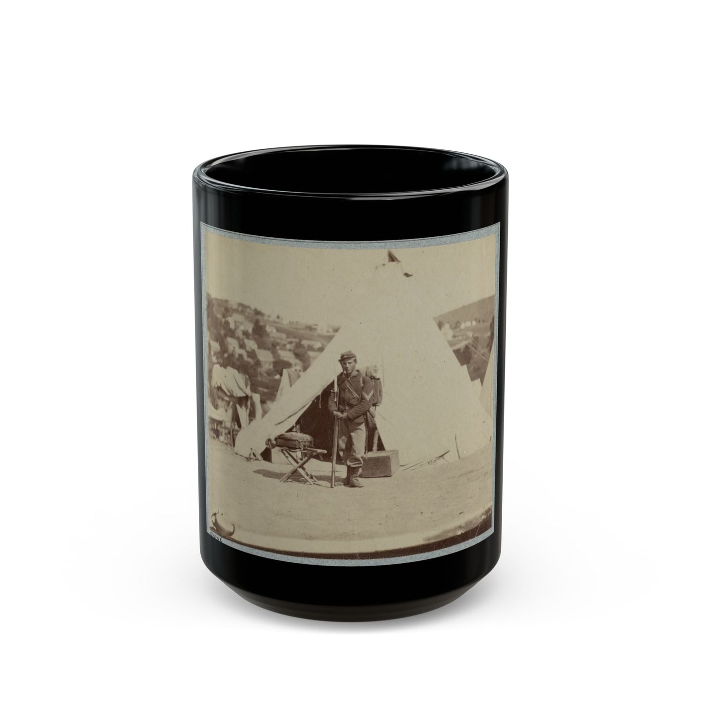 22d New York State Militia Near Harpers Ferry, Va., 1861 I.E.1862 020 (U.S. Civil War) Black Coffee Mug